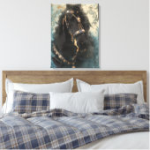 Barock Friesian - Wrapped Canvas Leinwanddruck (Insitu (Schlafzimmer))