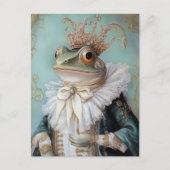 Barock-Frosch-Königsporträt-Design Postkarte (Vorderseite)