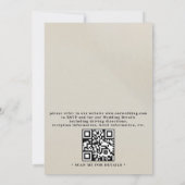 Barock geprägte Vintage-elegante QR-Code-Hochzeit Einladung (Rückseite)