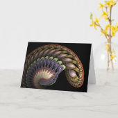 "Barock-gewundene" Gruß-Karte Karte (Gelbe Blume)