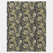 Barock Gold Damaskus Rodelbahn mit Aussicht Fleecedecke (Vorderseite)