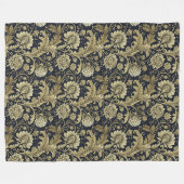 Barock Gold Damaskus Rodelbahn mit Aussicht Fleecedecke (Vorderseite (Horizontal))