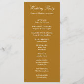 Barock Gold Foil Wedding Programm (Rückseite)