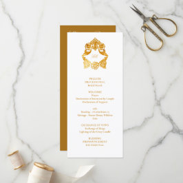 Barock Gold Foil Wedding Programm