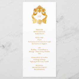 Barock Gold Foil Wedding Programm