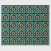 Barock Gold: Schwarze Eleganz Geschenkpapier (Flach)