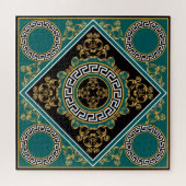 Barock Gold: Schwarze Eleganz Puzzle (Horizontal)