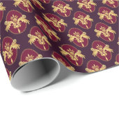 Barock Gold Sconce Magenta Muster Geschenkpapier (Rolleneckpunkt)