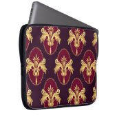 Barock Gold Sconce Magenta Muster Laptopschutzhülle (Vorne Rechts)