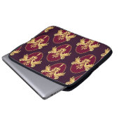 Barock Gold Sconce Magenta Muster Laptopschutzhülle (Vorne Knopf)