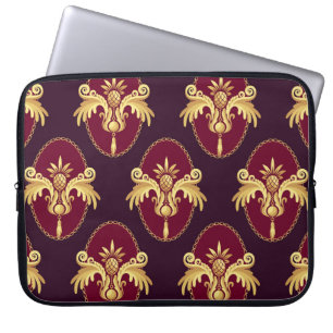 Barock Gold Sconce Magenta Muster Laptopschutzhülle