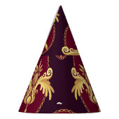Barock Gold Sconce Magenta Muster Partyhütchen (Links)