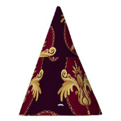 Barock Gold Sconce Magenta Muster Partyhütchen (Rechts)
