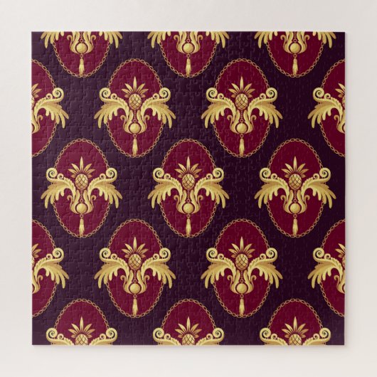 Barock Gold Sconce Magenta Muster Puzzle (Vertikal)