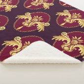 Barock Gold Sconce Magenta Muster Sherpadecke (3/4)