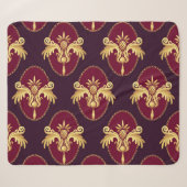 Barock Gold Sconce Magenta Muster Sherpadecke (Vorderseite (Horizontal))