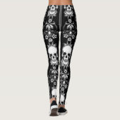 Barock-Gothic-Schädelstreifen Leggings (Rückseite)