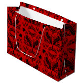 Barock-Gotik-Muster Große Geschenktüte (Vorderseite Schrägansicht)
