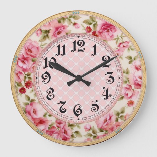 Barock Große Wanduhr (Vorderseite)