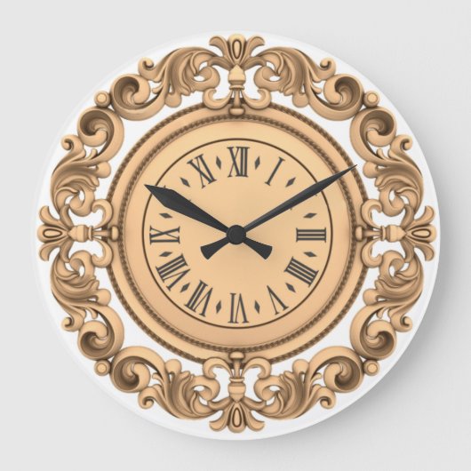 Barock Große Wanduhr (Vorderseite)