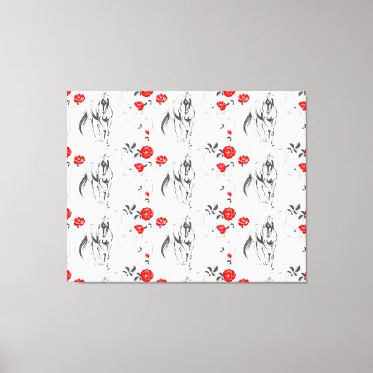 Barock Horse Canvas Print Leinwanddruck (Vorderseite)