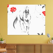 Barock Horse Canvas Print Leinwanddruck (Insitu (Wohnzimmer))