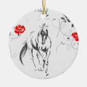 Barock Horse Keramik Ornament (Vorne)