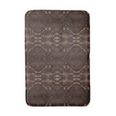 Barock-Imitate Leather Brown Pattern Badematte (Vorderseite Vertikal)