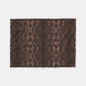 Barock-Imitate Leather Brown Pattern Fleecedecke (Vorderseite (Horizontal))
