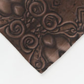 Barock-Imitate Leather Brown Pattern Fleecedecke (Ecke)