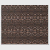 Barock-Imitate Leather Brown Pattern Geschenkpapier (Flach)