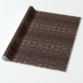Barock-Imitate Leather Brown Pattern Geschenkpapier (Ungerollt)