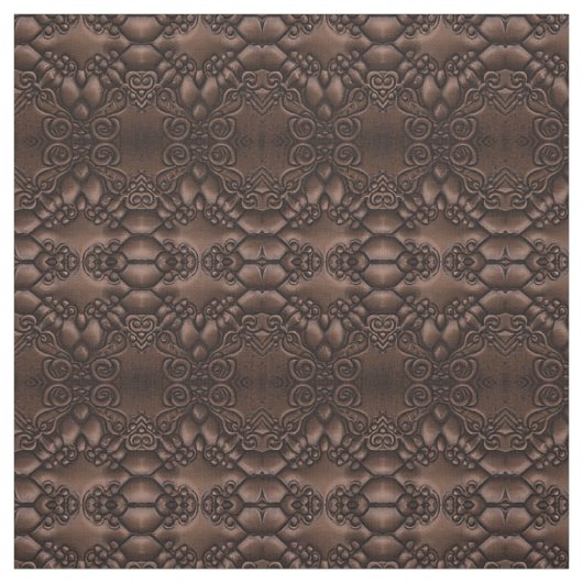 Barock-Imitate Leather Brown Pattern Stoff (Muster)