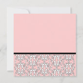 Barock in Pink Baby Girl Ankündigung (Rückseite)