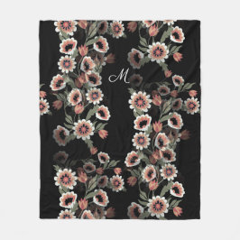 Barock Inspiriert Botanische Weichpinke und Grüntö Fleecedecke