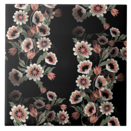 Barock Inspiriert Botanische Weichpinke und Grüntö Fliese