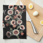 Barock Inspiriert Botanische Weichpinke und Grüntö Geschirrtuch (Viertel Falte)