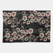 Barock Inspiriert Botanische Weichpinke und Grüntö Geschirrtuch (Horizontal)