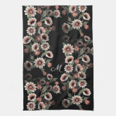 Barock Inspiriert Botanische Weichpinke und Grüntö Geschirrtuch (Vertikal)