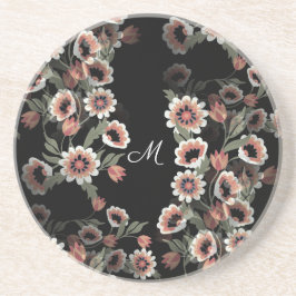 Barock Inspiriert Botanische Weichpinke und Grüntö Getränkeuntersetzer