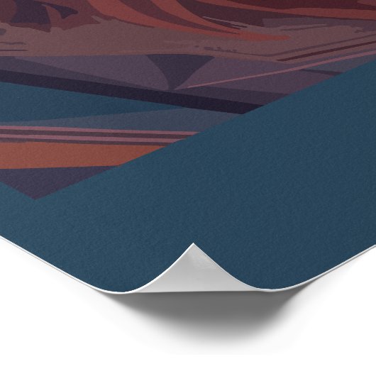 Barock Lion Head | Geometrische Konstruktivismus K Poster (Ecke)