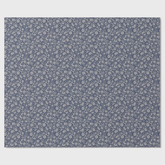 Barock-Neutral-Grau Geschenkpapier (Flach)