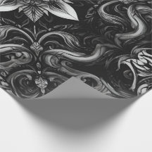 Barock-Noir-Geschenkpapier