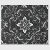 Barock Noir Wrapping Paper Geschenkpapier (Flach)