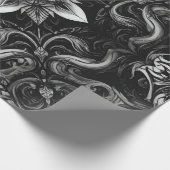 Barock Noir Wrapping Paper Geschenkpapier (Ecke)