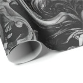 Barock Noir Wrapping Paper Geschenkpapier (Rolleneckpunkt)