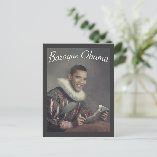 Barock Obama Postkarte (Stehend Vorderseite)