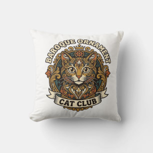 Barock-Ornament Katze Katzenliebhaber-Geschenk - B Kissen