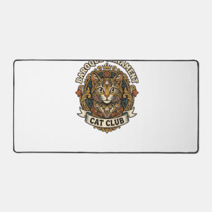 Barock-Ornament Katze Katzenliebhaber-Geschenk - B Schreibtischunterlage