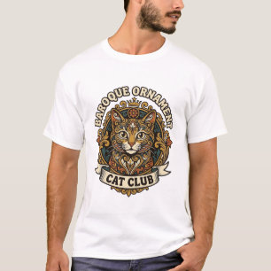 Barock-Ornament Katze Katzenliebhaber-Geschenk - B T-Shirt